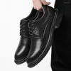 Vestido sapatos de vestido derby 2022 clássicos de couro genuíno sapato de trabalho preto homem grande tamanho 36-47 partido elegante formal para homens