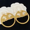 Hoop Earrings Street Fashion Gold Round Ear Studs for Women