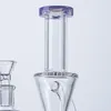 Süt Green Purple Recycler Klein Hookahs Heady Glass Benzersiz Tasarım Duş Başlığı Percolator DAB Teçhizatlar Petrol Teçhizatı