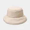 따뜻한 성인 여성 캐주얼 가죽 격자 무늬 버킷 모자 플로피 파나마 캡 고로스 낚시 일요일 모자 어부 모자 유니스석 겨울 모자