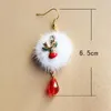 Décorations de Noël Boucles d'oreilles Filles Mignon Dangle Nouveauté Santa Renne Pom Pendentif Cerceau Cadeaux De Noël Pour Charme Femmes Bijoux Accessoires