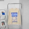 Men's Hoodies & Sweatshirts Designer Designerloewess autumn and winter new hand-painted graffiti letter printed couple's Terry round neck sweater lyw ZQRJ 87W7