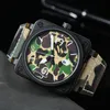 Reloj mecánico de lujo para hombre, moda informal, personalidad de camuflaje, multifunción, luminoso, resistente al agua, con calendario, 2022