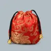 Smyckesp￥sar 24st Silk Brocade Pouch Bag DrawString Coin Purse Presentv￤rde