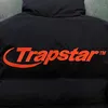 Herr Trapstar Down Jacket svartbl￥ broderi r￶d logotyp varm vit anka ner popul￤ra London street hip-hop rappare