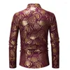 Casual shirts voor heren voor mannen Black Rose Bronzing Luxe Luxe lange mouw overhemd bruidegomsmen feest zachte easycare formele topkleding