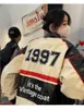 Kurtki męskie amerykańskie motocykl wyścigowe ubrania skórzane retro bomber cztery pory roku można nosić unisex zima mężczyźni 221020
