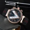 Męski luksusowy kwarc zegarek moda wypoczynek v-słowca wielokierunkowe kalendarz wodoodporne zegarki pasowe