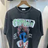 Толстовки с капюшоном Мужская модная футболка Galleryys Deptt Hole Old Corona Tee Virus Flash Powder High Street Trend Хип-хоп футболка с коротким рукавом Мужская E24K