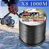 Braid Line Super Longline Fishing 1000M 8 Strands 6 10 200 300LB Strong Cords PE Braided s 0.1-1.0mm Rope 221019