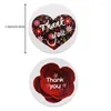 Gift Wrap 500pcs Round Thank You Sticker Red Flowers For Business Packing Envelope Seal Labels Wedding Party Decor Stationery DIY Stickers