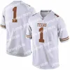 Nieuwe voetbalshirts voetbalshirts Texas Longhorns 2021 Red River Showdown Golden Patch NCAA American Football Jersey Casey Thompson Bijan Robinson Xavier Wort