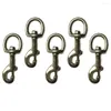 Köpek yakaları 5pcs çok amaçlı toka açık hava evcil hayvan klipsi kamp bahar tetik aksesuarları Snap Hook Home Keychain Karabiner döner toka