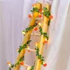 弦5/10mマッシュルームガーランド妖精ライト人工緑の葉の弦銅線ワイヤークリスマスパーティーの装飾