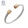 سوار أزياء من Titanium Steel Bangle الجديد الأزرق الأرجواني A Zircon Jewelry Prom Party Party Show Accessories Gift S59