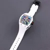 Watch large dial graffiti hollowed out automatic mechanical watch with novel and fashionable personality