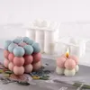 Strumenti artigianali 3D Bubble Candle Stampo in silicone Stampo in cera di soia fatto a mano Cubo antiaderente fai-da-te Forniture per la produzione di sapone Decorazioni per la casa