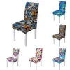 Couvertures de chaise Couverture de papillon 3D pour la décoration de salle à manger Impression numérique Spandex Living Party 1pc