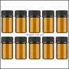 Botellas de embalaje 1 ml 2 ml l dramas ￡mbar/botellas de vidrio transparente con tapa de pl￡stico Vials de aceite esencial por botella de prueba 455 n2 dhlst