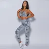 Active Set Tie Dye Gym kostym Sexig BH och träningsleggningar Set Seamless Yoga Fitness Clothing Women Bodybuilding Sport Wear