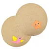 Cat Toys Round Litter Pad Home Sleeping Sisal Mat Kitten Scratching Cushion Furniture Protector