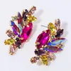 Boucles d'oreilles pendantes ZHINI Steampunk couleur or clou de cristal noir pour les femmes Boho cubique Zircon mode bijoux fille cadeau