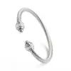 Bracelet en acier inoxydable à la mode, nouveau Bracelet torsadé en forme de C en Zircon coloré pour femmes, réglable, bijoux de luxe de fête, accessoires cadeaux S65