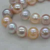 CHOKER 12 мм круглый натуральный многоцветный пресной жемчужный ожерелье Q30292