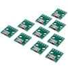 Verlichtingsaccessoires 10/20 PCS MICRO USB TO DIP -adapter 5pin vrouwelijke connectoren PCB -converterbord