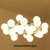 Pendant Lamps Nordic Simple Living Room Restaurant Elements Chandelier Post-modern Art Bedroom Creative Clothing Store Magic Beans Glass