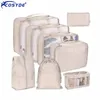Stuff Sacks 8pcsset Travel Clothes Classification Storage Bag for Packing Cube Shoe Underwear toalettartiklar Organiser Pouch Accessories 221020