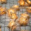 Stringhe 5M 20 LED Luci a stringa con stella in rattan Plug In Ghirlanda di Natale Decorazione per albero di luce Festa di nozze