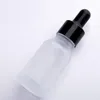 Bottiglie di olio essenziale in vetro smerigliato Flacone contagocce da 15 ml con coperchio nero oro argento