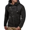 Sweaters para hombres Men Coats Otoño Invierno Moda para hombres Slanted Slanted Chaqueta delgada Mangas largas Sweater Negro Ropa de Invierno