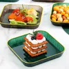 Borden lichtgewicht praktische grote capaciteit serveer schotel plastic snackbladen vierkant voor eetkamer