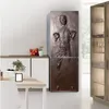 Graue coole Tapete für Kühlschrank, Schafschädel, Wein, selbstklebender Vinyl-Aufkleber, Küche, Kühlschrank, Dekoration, Aufkleber, Wandgarderobe 220607