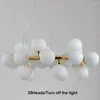 Pendant Lamps Nordic Simple Living Room Restaurant Elements Chandelier Post-modern Art Bedroom Creative Clothing Store Magic Beans Glass