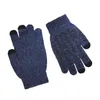 Kn￤skydd Autumn Winter stickad halvfinger fingerfria handskar Peksk￤rm varm fullfinger Pratiska mulitstylar