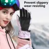 Gants de ski 1 paire 2-en-1 large application étanche sports d'hiver femmes mitaines pour moto L221017