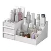 Storage Boxes Cosmetic Makeup Organizer With Drawers Plastic Bathroom SkinCare Box Brush Lipstick Holder Organizers Storag