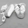 First Walkers Creative Custom Little Baby Princess Girl Soft Soled Sparkle Bling Crystal With Big Bowtie Lace Up Lovely Antislip 6175686