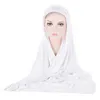 Lenços lenços de lenço personalizado mulheres novas camisadas premium hijab hijab com tampa de beisebol sconhab hijab