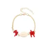 Bedelarmbanden chicvie mode cowrie shell sieraden armbanden voor vrouwen Boheemse strandarmband goudketen SBR190092