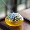 Fragrance Lamps Chinese Incense Burner Portable Bowl Backflow Zen Glass Base Buddha Porta Incenso Spiritual Decoration ZY50XL