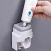 Bath Accessory Set 1pc Wall Mount Automatic Toothpaste Dispenser Plastic No Punching Squeezer Small Holder Bathroom Accessories Gadgets