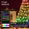 Cuerdas 10M 5M Luces de Navidad USB LED String Dream Color WS2812B RGBIC Bluetooth Aplicación Direccionable Fairy Garland Decoración de fiesta