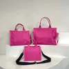 Retour avec le designer Le fourre-tout Sac carré Femmes Sac à main Sac à bandoulière Sac carré Denim Leahter Toile Bandoulière Shopping Luxe Mode Fourre-tout Sacs carrés Noir Rose