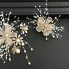 Headpieces Wedding Decoratie Bruid Hoofdtooi Handkleed Diamant Flower Hair Clips Sieradenstijl Huwelijksceremonie Jurk 2