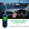 Uppladdningsbar andetag alkoholtestare LCD Digital Breathalyzer Blowing Handhållen berusad kördetekteringsmätare