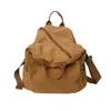 Backpack Mutifuncation Canvas Backbags Women Casual Bag 2022 Hand Tote College Shoulder Bags